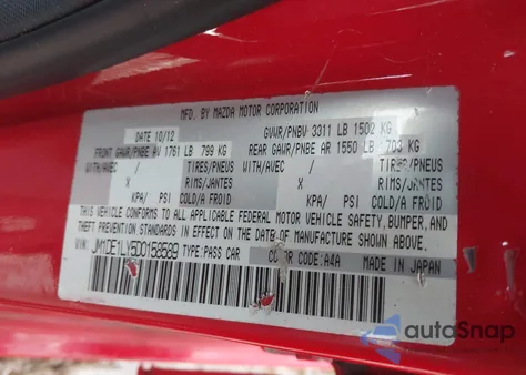 2013 Mazda Mazda2 Touring z USA, uszkodzony, nr VIN JM1DE1LY5D0158589